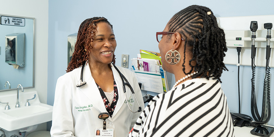 Dr. Anizoba with her patient