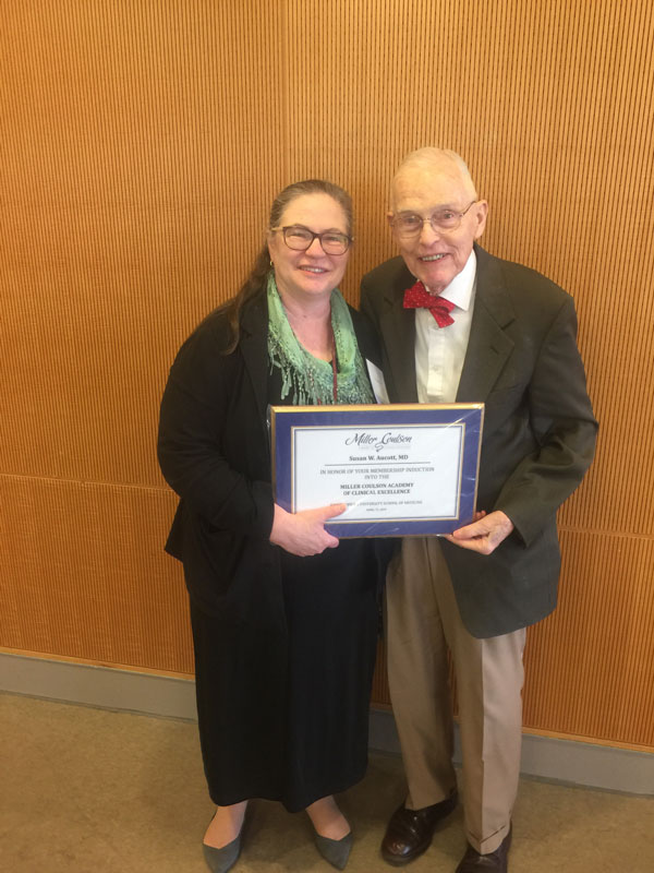 Susan Aucott and her father