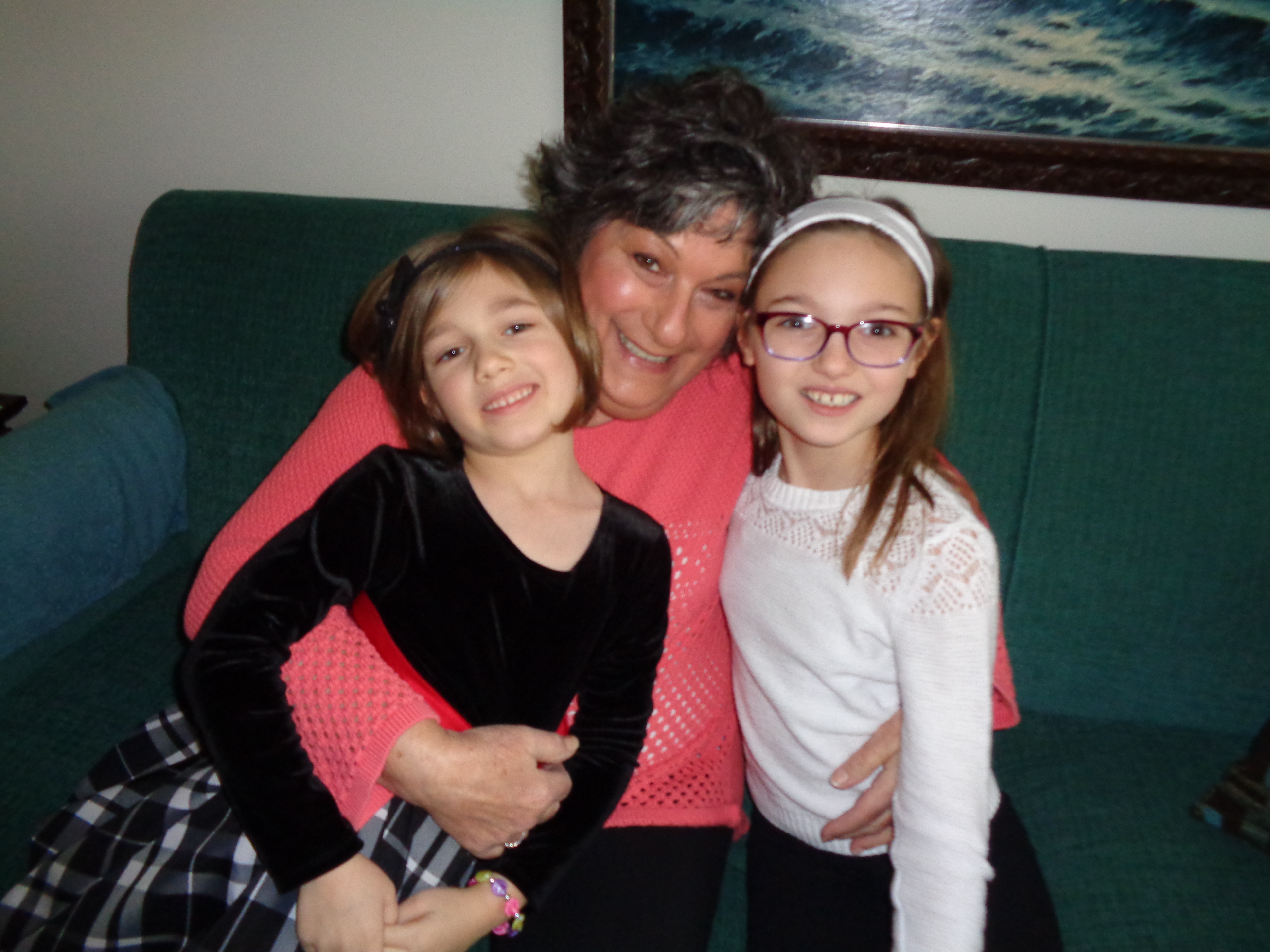 Diane McCabe with her granddaughters