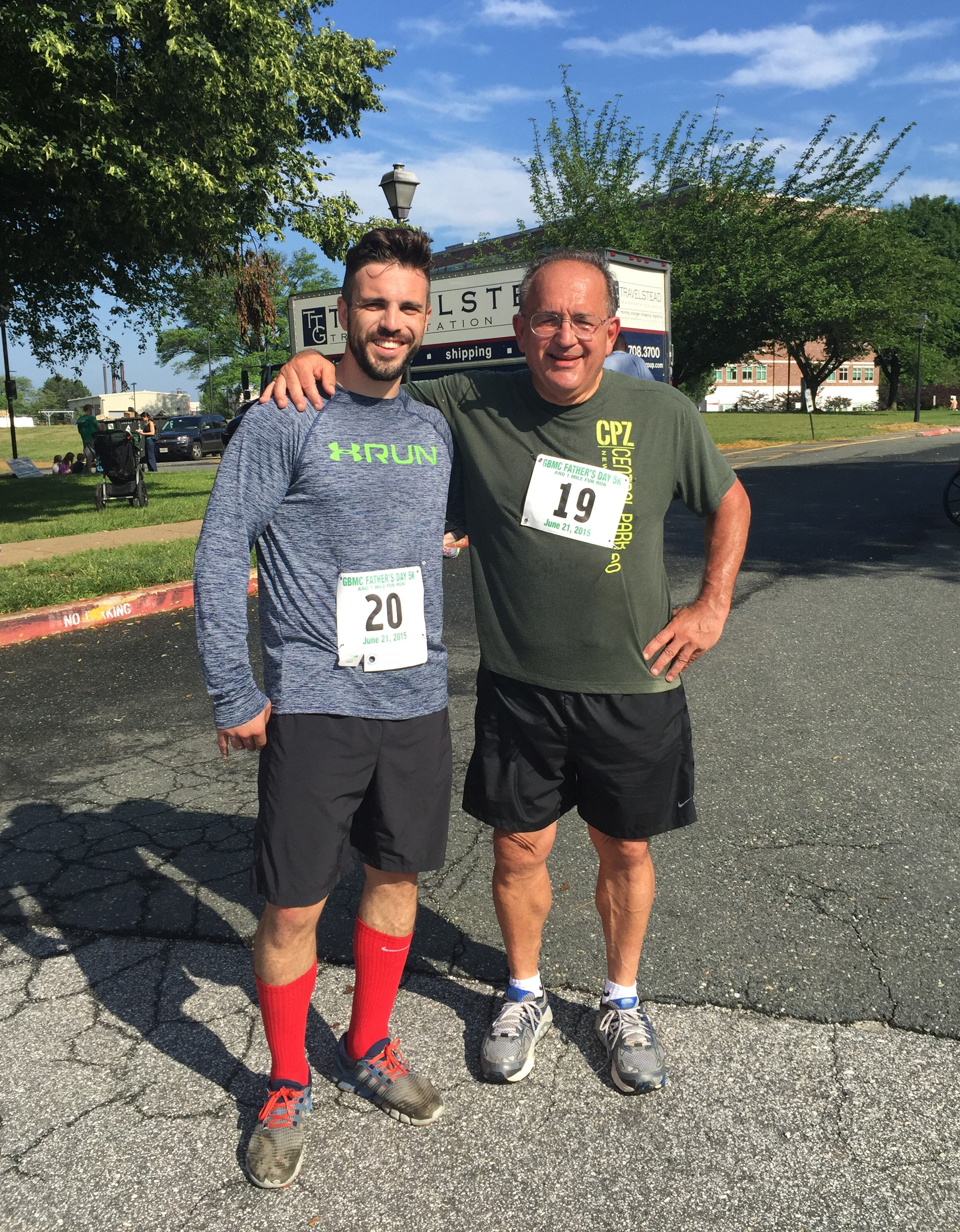 Alex and Tom Aversano at GBMC's annual Father's Day 5K