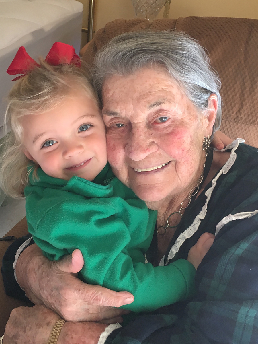 Grete Horn with her granddaughter and namesake